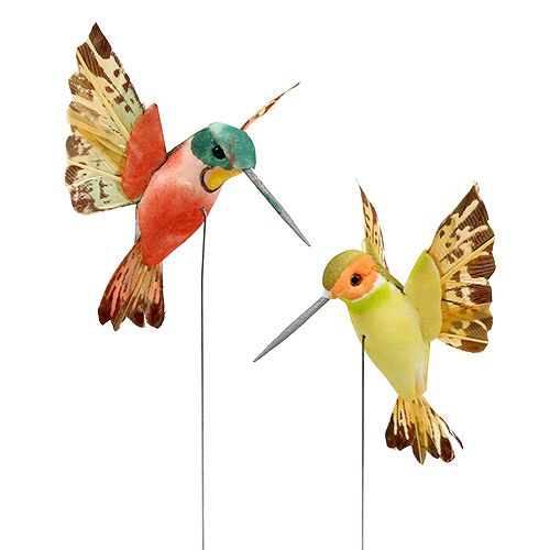 Floristik24 Hummingbird med wire 5,5cm L22cm assortert 12stk