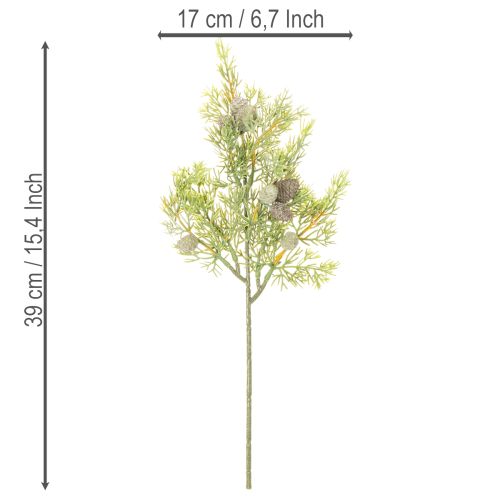 Kunstig bargren med kongler som kunstig borddekorasjon, 39 cm, 4 stk. | Floristik24.no