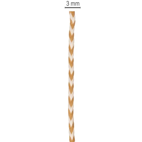 Gavebånd, tofarget snor, 3 mm, 20 m | Floristik24.no