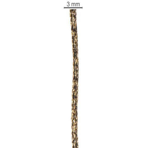 Skinnende snor til gaveinnpakning og dekorasjon, 3 mm, 20 m | Floristik24.no