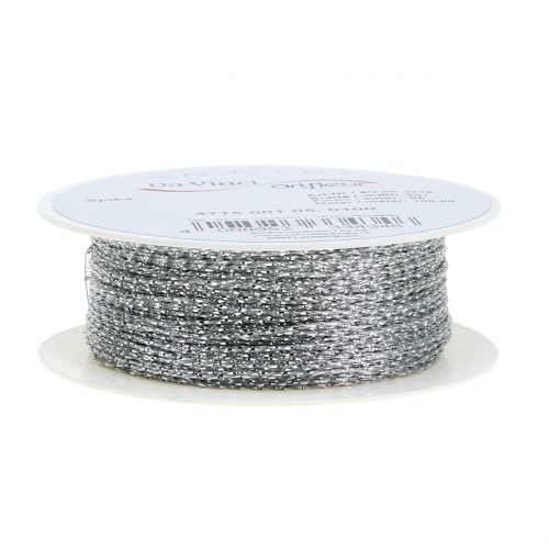 Floristik24 Snor sølv Ø1mm 100m