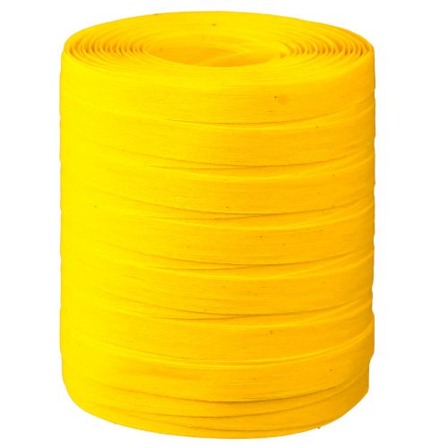 gjenstander Krøllebånd, gavebånd, gul bomull, 10 mm, 100 m, bærekraftig