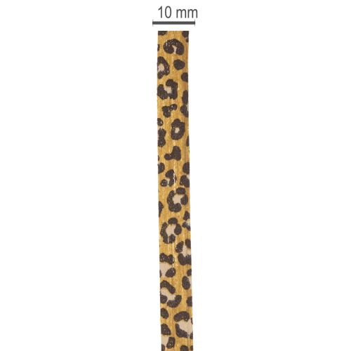 Krøllebånd, leopardmønster, gavebånd for kreativ innpakning, 10 mm, 100 m | Floristik24.no