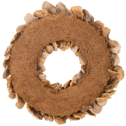 Krans av tresopp, naturlig farge, til dør- eller veggdekorasjon, 37 cm | Floristik24.no
