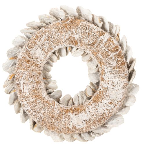 Krans Tre Svamp Naturlig Dekorasjon 37cm | Floristik24.no