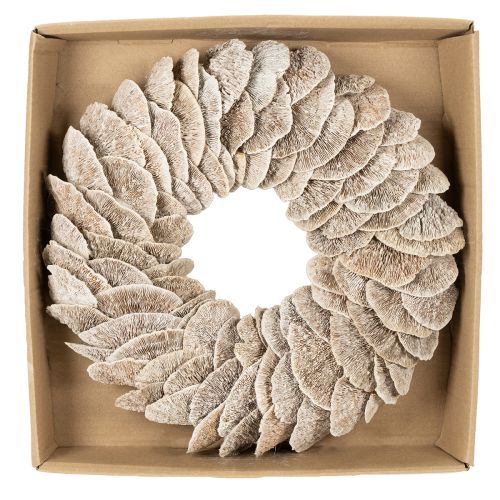 Krans Tre Svamp Naturlig Dekorasjon 37cm | Floristik24.no