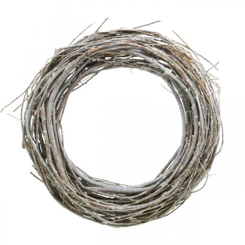 gjenstander Pilekrans Willow deco krans natur hvitvasket Ø40cm
