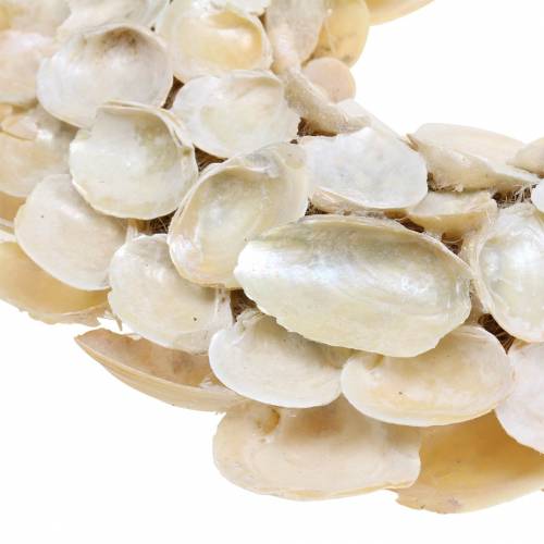 Floristik24 Krans med skjell naturlig glitrende Ø30cm