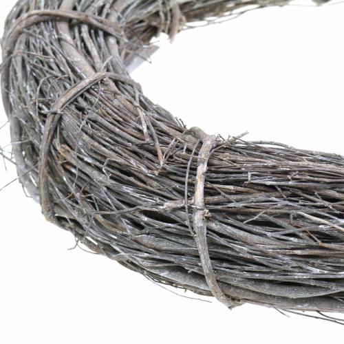 Floristik24 Dekorativ kranspil Ø30cm, hvitvasket