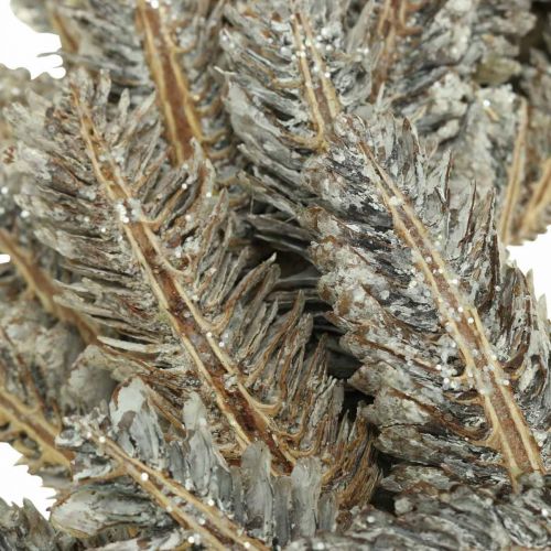 Floristik24 Dekorative kransekegler Adventskrans dørkrans hvit, glitter Ø35cm