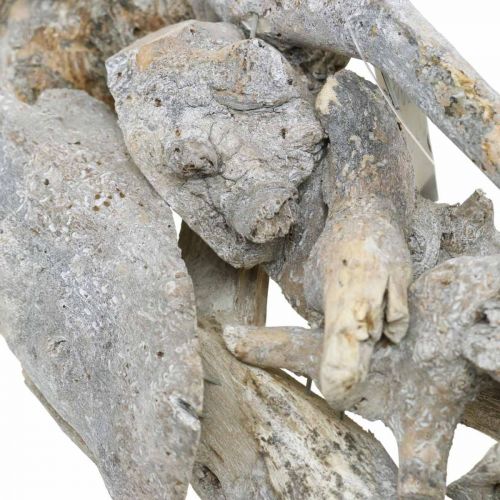 Floristik24 Kransrot tregrå naturlig dekorasjonsrotkrans Ø40cm H9cm