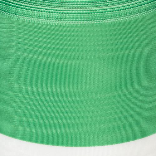 Moiré-kransbånd 125 mm x 25 m i grønt og hvitt, taftvevd bånd, nasjonalt bånd, dekorativt bånd | Floristik24.no