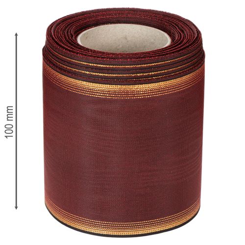 gjenstander Bordeaux krans bånd 100 mm moiré taft bryllup dekorasjon