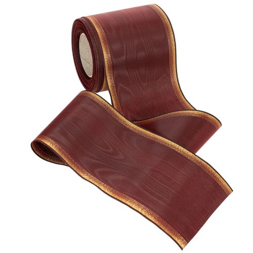 gjenstander Bordeaux krans bånd 100 mm moiré taft bryllup dekorasjon