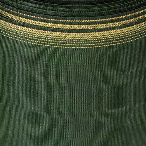 gjenstander Moiré-kransbånd, 150 mm, mørkegrønt med gullperlekant, taftvevd, 25 m rull for dekorasjon og design