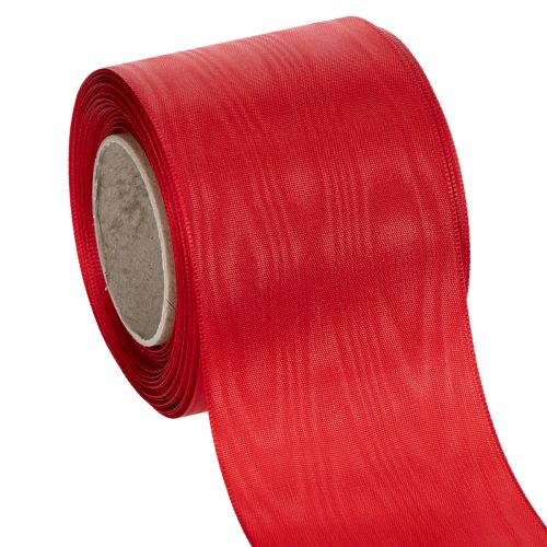 Floristik24 Rødt kransbånd 75mm x 25m - Begravelsesblomster og dekorasjon, Robust bånd for bokstaver