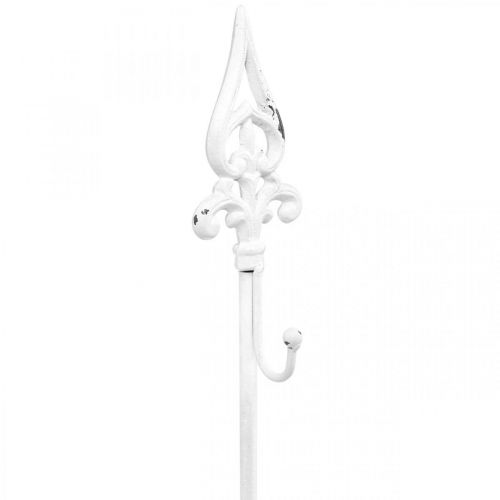 Floristik24 Kransholder hvit shabby chic kransstativ 1 krok H76cm