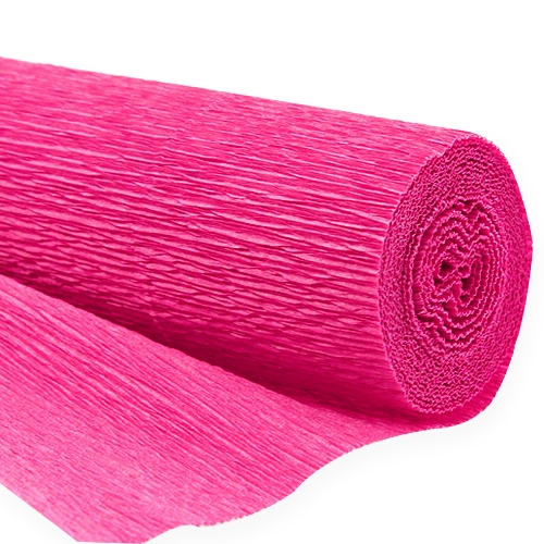 gjenstander Florist crepe papir rosa 50x250cm