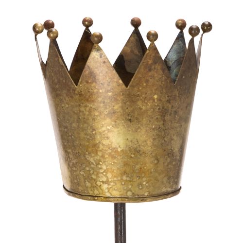 Dekorativ krone på pinne, vintage dekorasjon for potteplanter, 73 cm