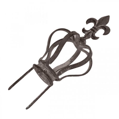 Floristik24 Hage dekorasjon, metall krone, dekorativ plugg, metall dekorasjon antikk utseende