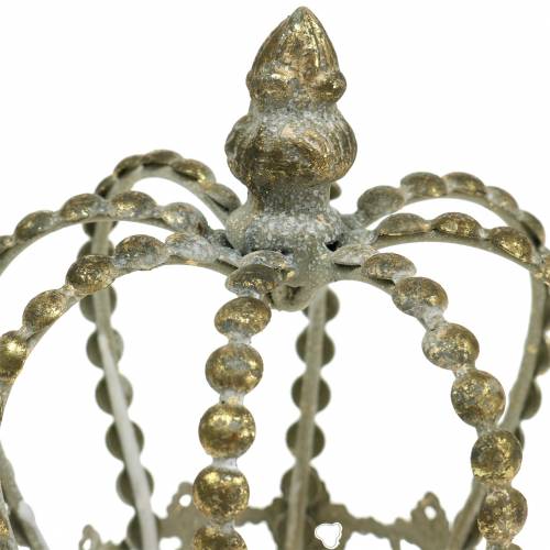 Floristik24 Krone antikk gull Ø11cm H13cm