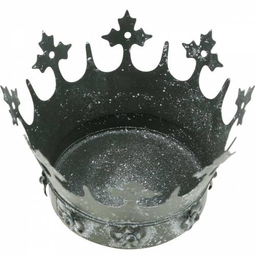 Floristik24 Borddekor, dekorativ krone, blomsterlykt i metall, plantekasse, metalldekor