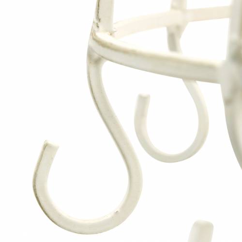 gjenstander Dekorativ krone med krok for oppheng av hvit Ø29cm