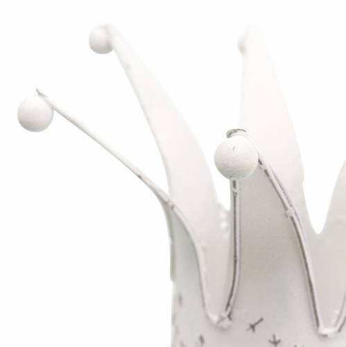 Floristik24 Kronemetall hvit, rust Ø13,5 / 17,5cm, sett med 2