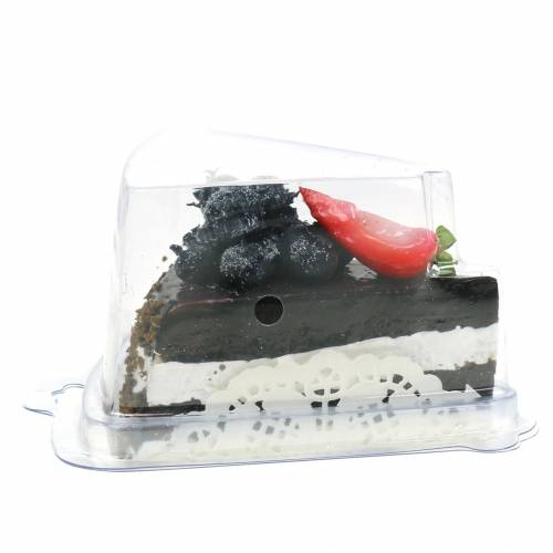 Floristik24 Kunstig sjokoladekakestykke 10cm