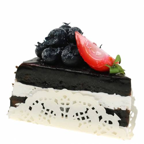 Floristik24 Kunstig sjokoladekakestykke 10cm