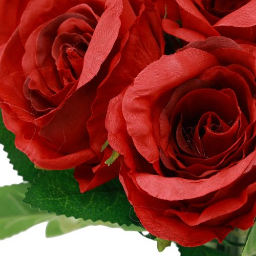 gjenstander Kunstige roser i en haug rød 30cm 10stk