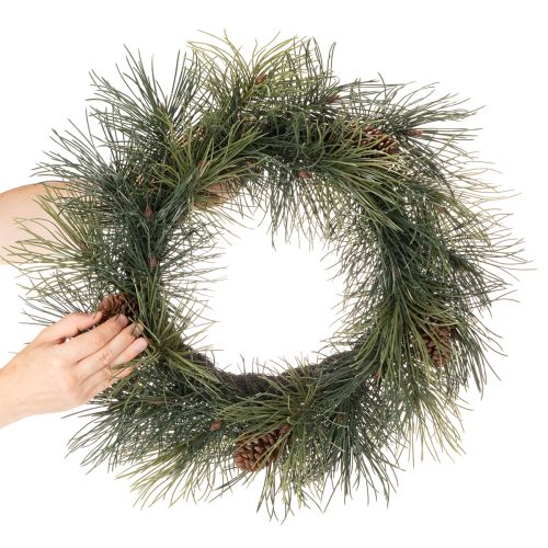 Kunstig furukvistkrans med kongler 60 cm | Floristik24.no