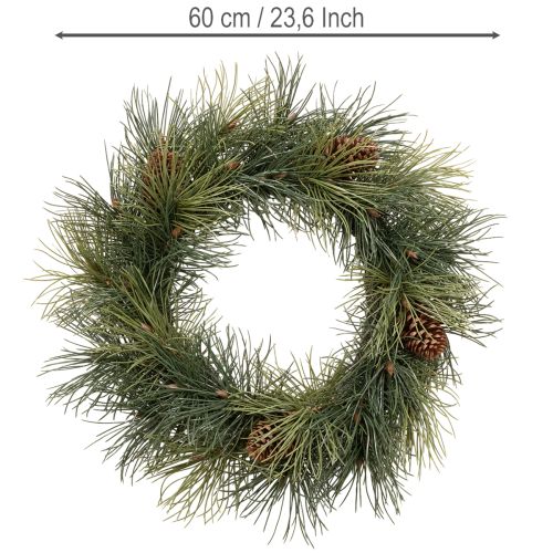 Kunstig furukvistkrans med kongler 60 cm | Floristik24.no