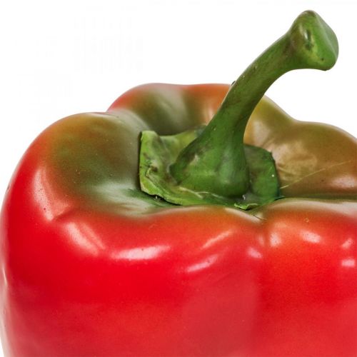 gjenstander Kunstige grønnsaker dekorasjon pepper rød grønn Ø 8cm H13cm 3stk