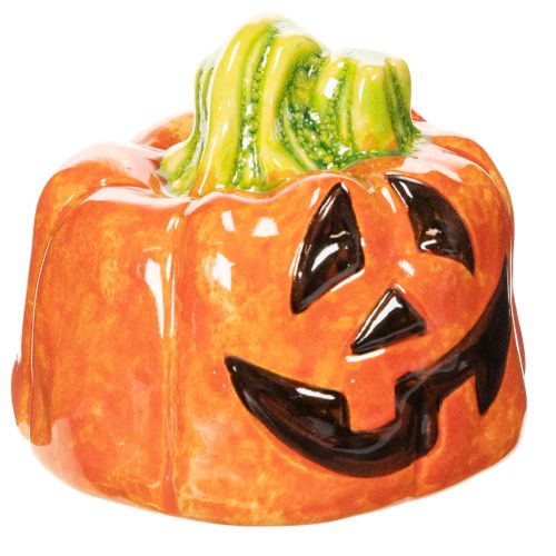 Dekorativ keramisk gresskarfigur til høst og Halloween, 8 cm kjøpe | Floristik24.no
