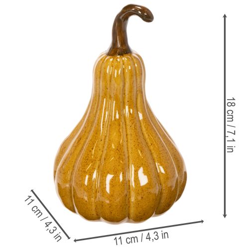 Dekorativt gresskar til borddekorasjon Halloween 18 cm | Floristik24.no