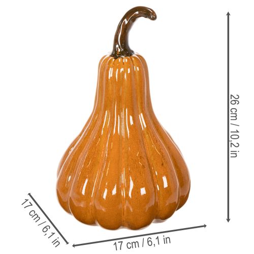 Keramisk gresskarhøstborddekorasjon 26 cm | Floristik24.no