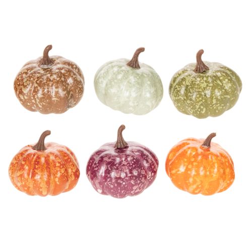 Mini gresskardekorasjonssett, høst- og halloweendekorasjoner, assorterte farger, 4 cm, 24 deler