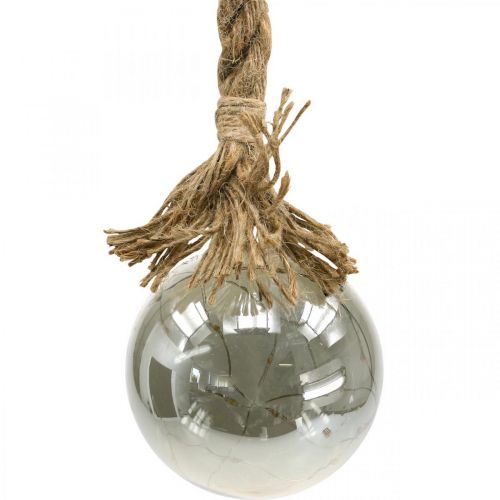 Floristik24 LED-kule innvendig Ø10cm tonet 15L varmhvit timer