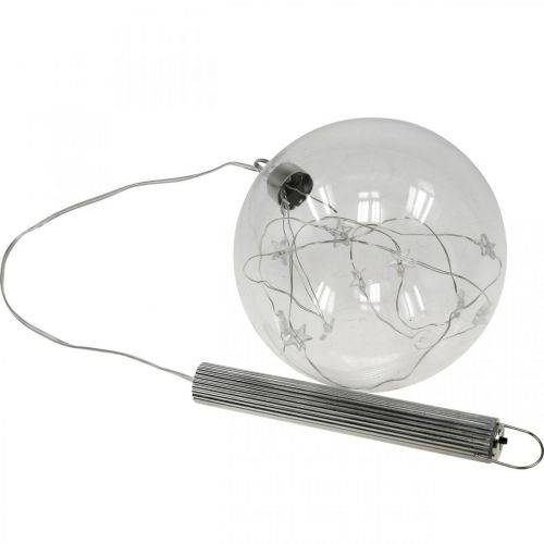 Floristik24 Julekule LED-kule Ø12cm 15L innvendig varmhvit timer