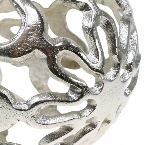 Floristik24 Dekorativ ball openwork metall sølv Ø15cm
