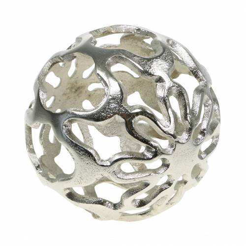 Floristik24 Dekorativ ball openwork metall sølv Ø15cm