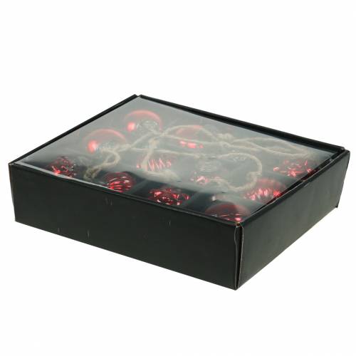 gjenstander Julepynt krans juletrekuler rød 120cm