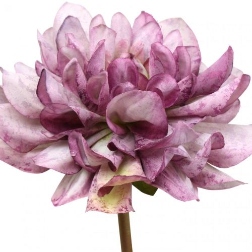 gjenstander Kunstig blomst Dahlia Lilla silkeblomst og knopp H57cm
