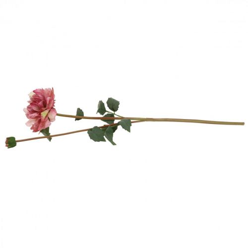 Kunstig blomst dahlia rosa blomst med knopp H57cm | Floristik24.no