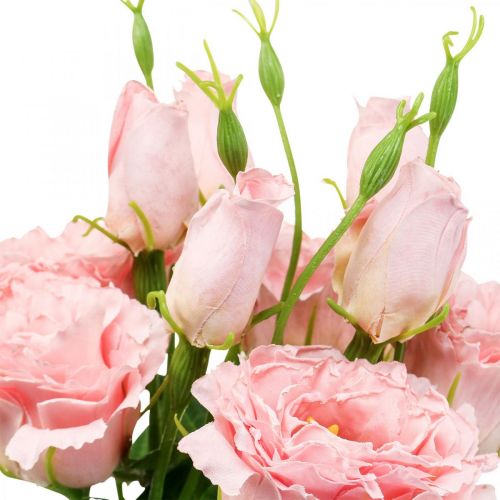 gjenstander Kunstige blomster Lisianthus rosa kunstsilkeblomster 50cm 5stk