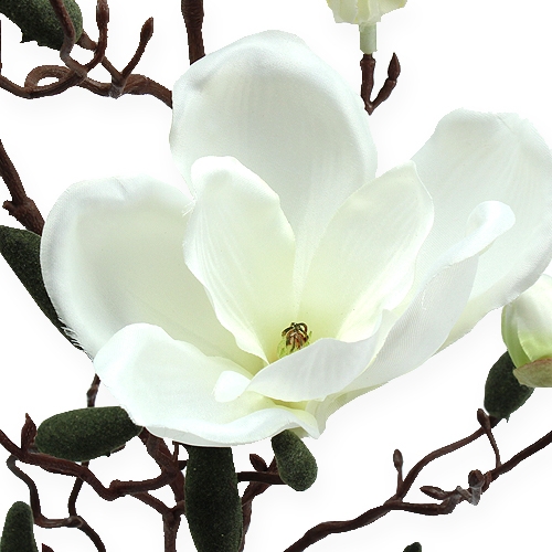 gjenstander Kunstig magnolia grenkrem 90cm