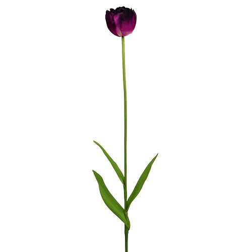 Kunstige blomster tulipaner lilla-grønne 84cm - 85cm 3stk