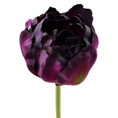 gjenstander Kunstige blomster tulipaner lilla-grønne 84cm - 85cm 3stk