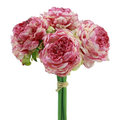 gjenstander Kunstige Blomster Dekorasjon Kunstige Peoner Rosa Antikk 27cm 7stk